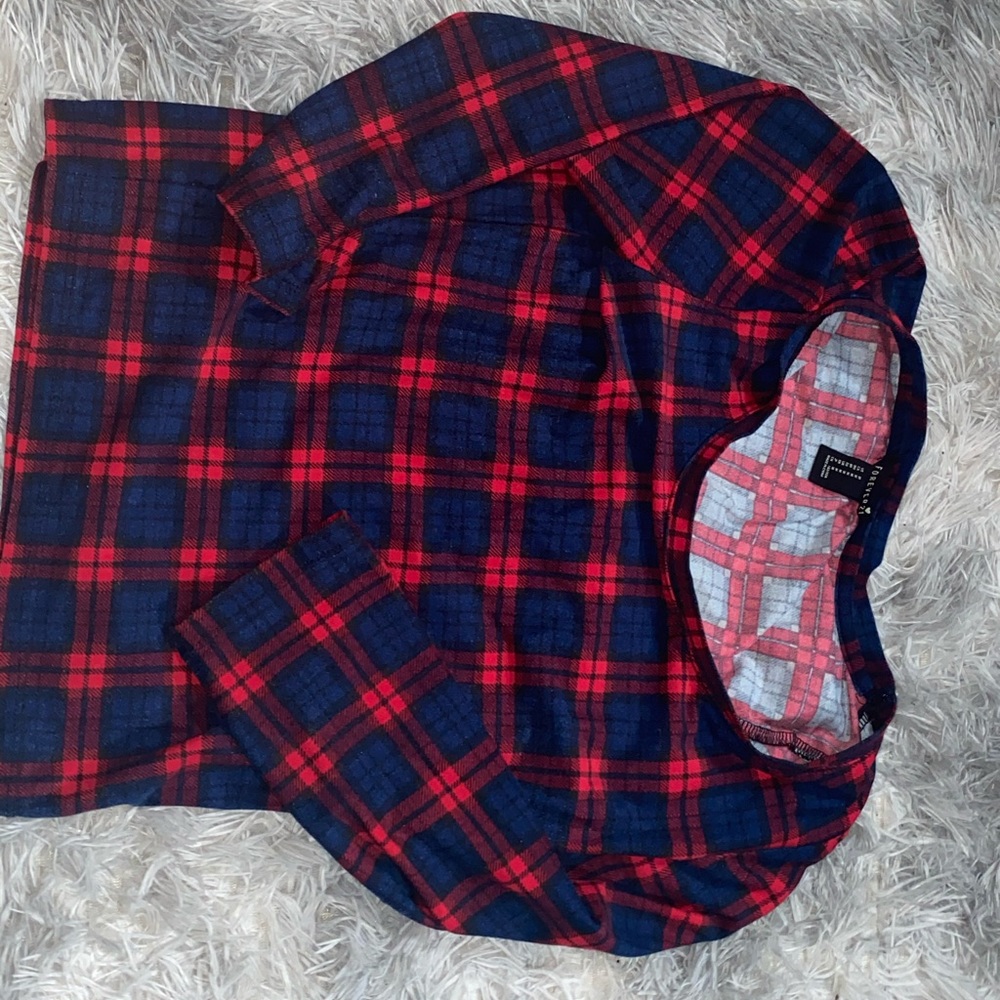 Plaid cropped top